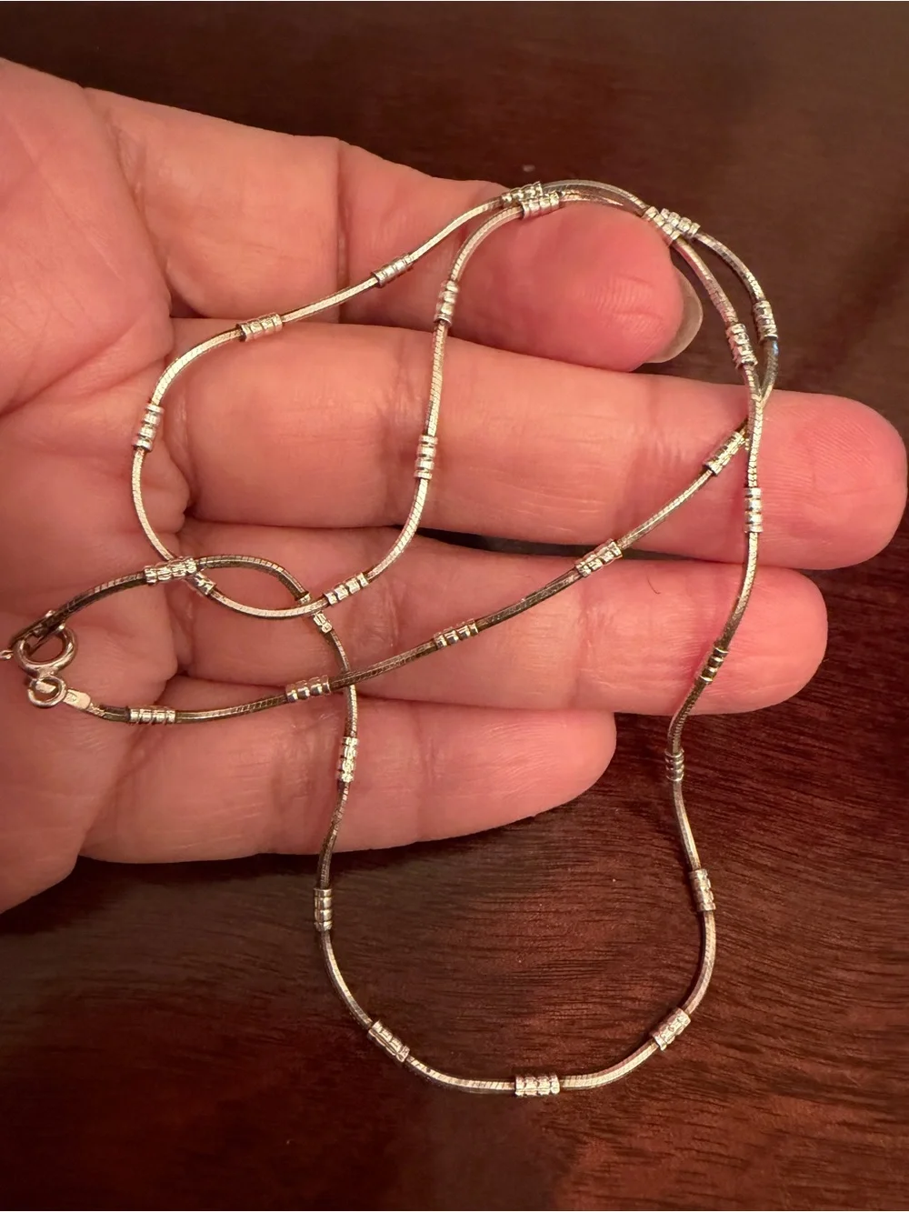 sterling silver design necklace chain vintage
